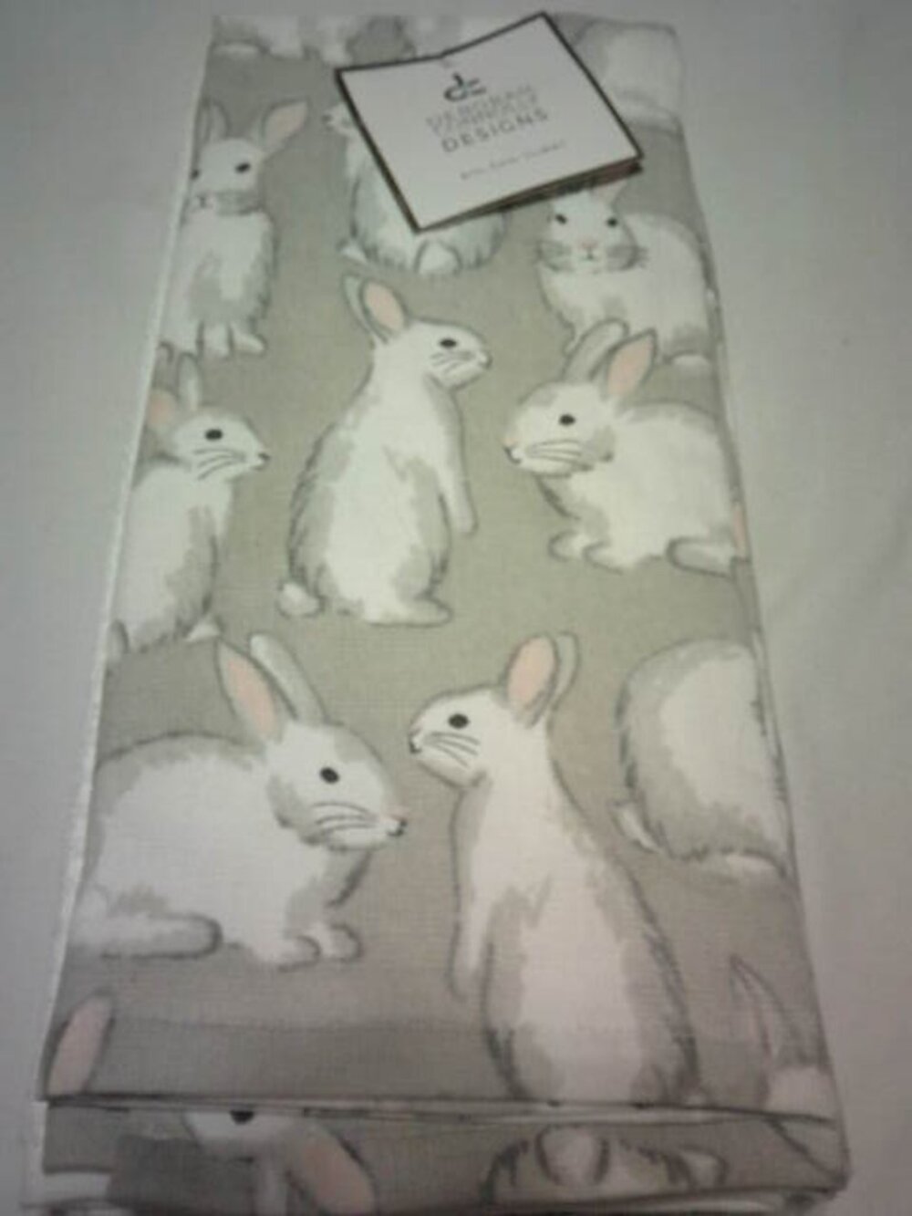 NEW DEBORAH CONNOLLY SET OF 3 WOMEN OWNED THICK KITCHEN TOWELS BUNNY DESIGN 🐰